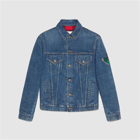 dark gucci denim jacket.